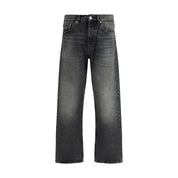 Black Cotton Relaxed Fit Jeans