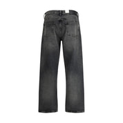 Black Cotton Relaxed Fit Jeans