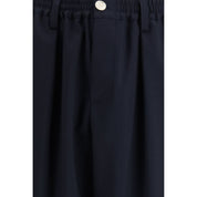 Blue Merino Wool Casual Pants