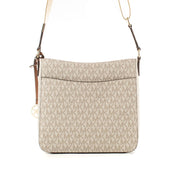Beige Canvas Crossbody Bag