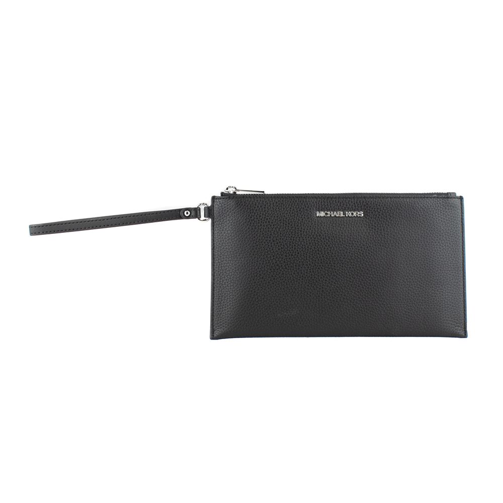 Black Leather Clutch Bag