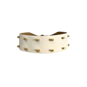 White Genuine Leather Women Belt