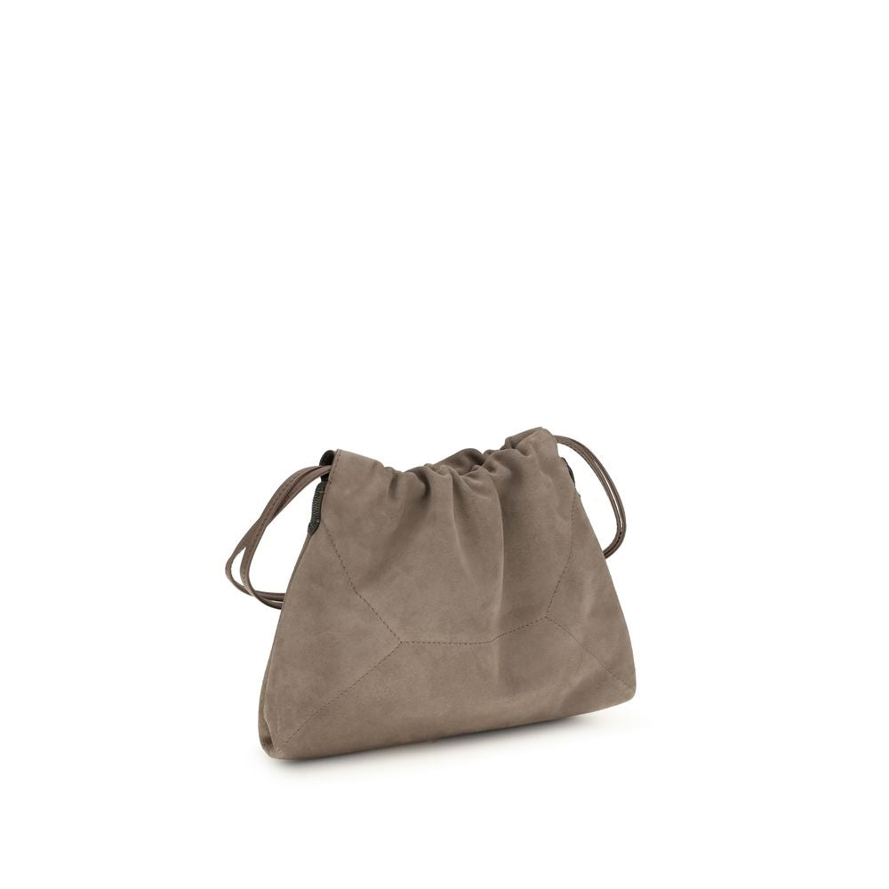 Beige Calf Leather Bos Taurus Clutch Bag