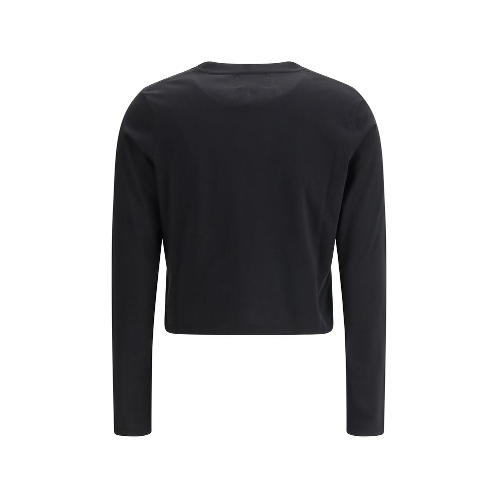 Black Cotton Long Sleeve T-Shirt