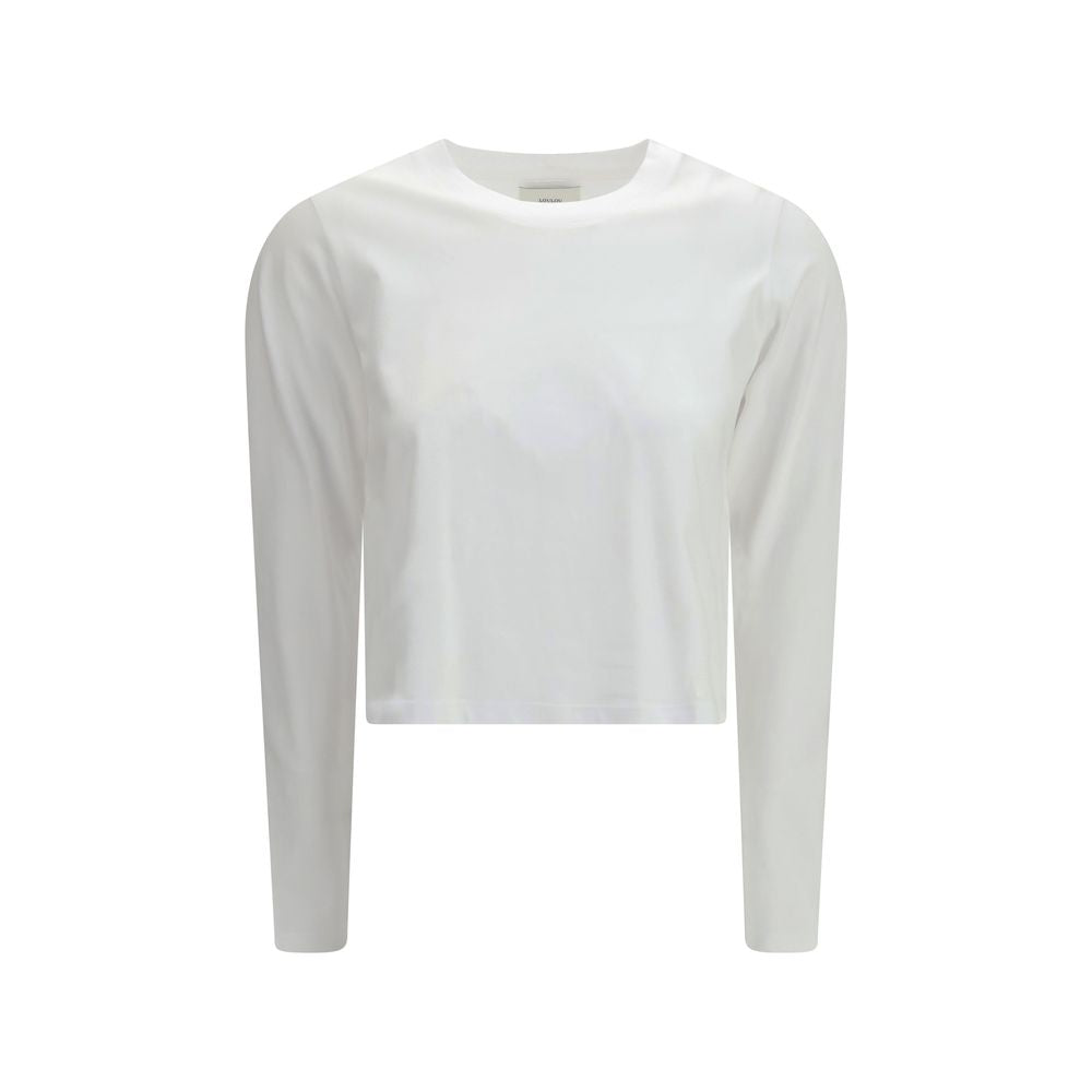 White Cotton Long Sleeve T-Shirt