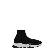 Black Elastane Athletic Sneakers