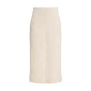 Beige Modal Midi Skirt
