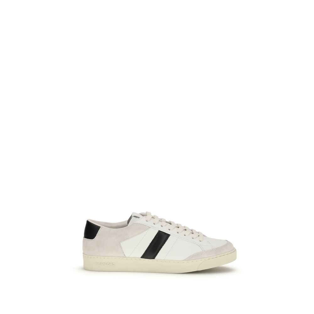 White Calf Leather Bos Taurus Sneakers
