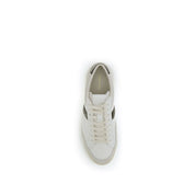 White Calf Leather Bos Taurus Sneakers