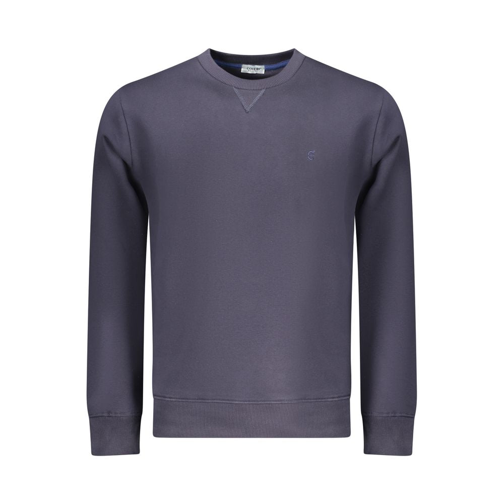 Blue Cotton Men Sweatshirt