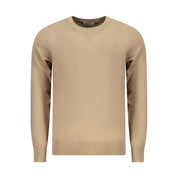 Beige Viscose Men Sweater