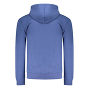 Blue Cotton Men's Hoodie Sweatshirt