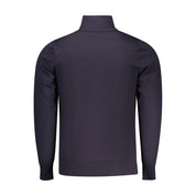 Blue Viscose Men Sweater