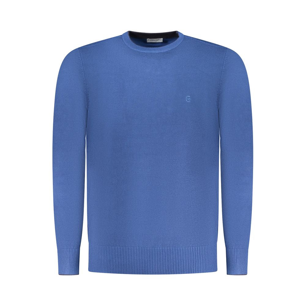 Blue Viscose Men's Sweater
