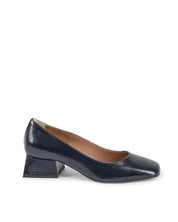 Blue Leather Ballet Flats