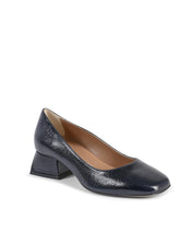 Blue Leather Ballet Flats