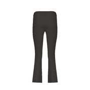Black Elastane Flared Pants