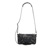 Black Lamb Leather Shoulder Bag