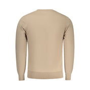 Beige Polyester Men's Sweater