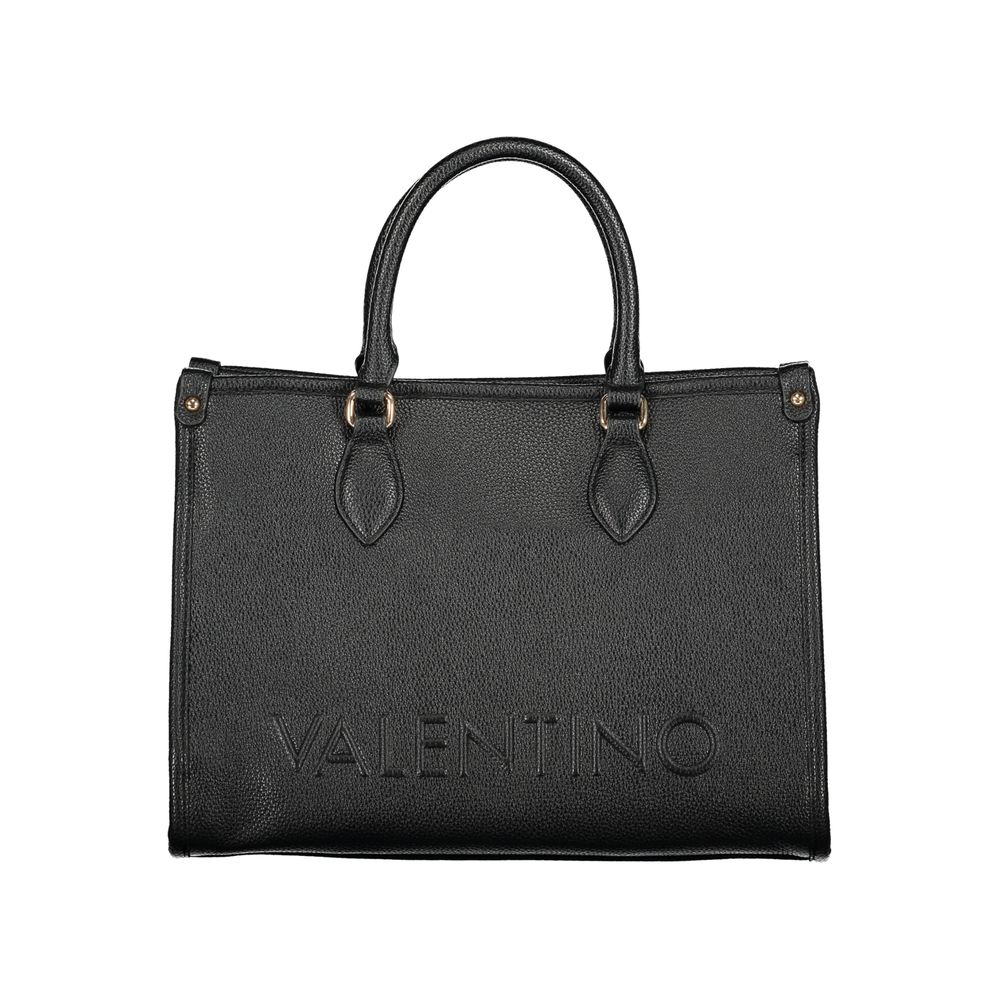 Black Polyurethane Women Handbag