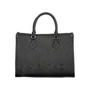 Black Polyurethane Women Handbag