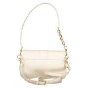 Beige Polyurethane Women Handbag