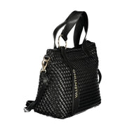 Black Polyurethane Women Handbag