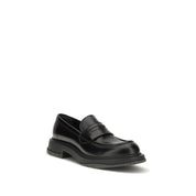 Black Calf Leather Bos Taurus Slip-On Loafers