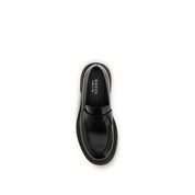 Black Calf Leather Bos Taurus Slip-On Loafers