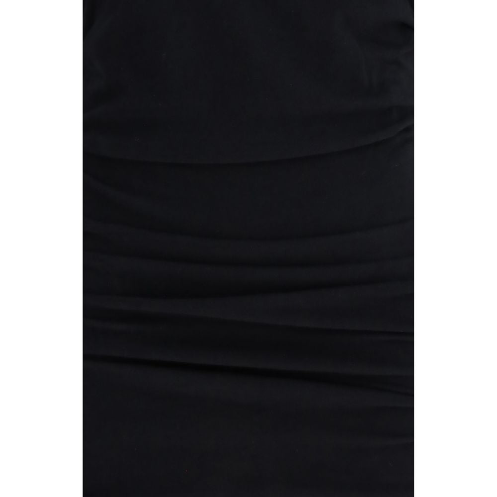 Black Cotton Casual Dress