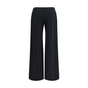 Black Cotton Casual Pants