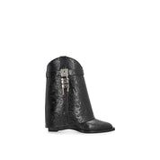 Black Calfskin Ankle Boots