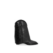 Black Calfskin Ankle Boots