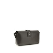 Bicolor Leather Shoulder Bag