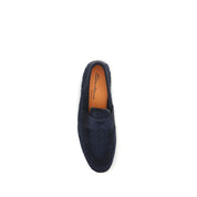 Blue Calf Leather Bos Taurus Slip-On Loafers
