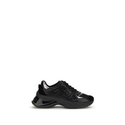 Black Calf Leather Bos Taurus Chunky Sneakers