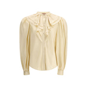 Beige Silk Shirt