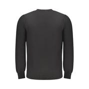 Black Cotton Men Sweater