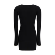 Black Viscose Casual Dress