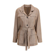Brown Linen Coat