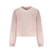 Pink Cotton Women Sweatshirt