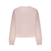 Pink Cotton Women Sweatshirt