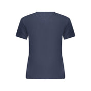 Blue Cotton Women T-Shirt