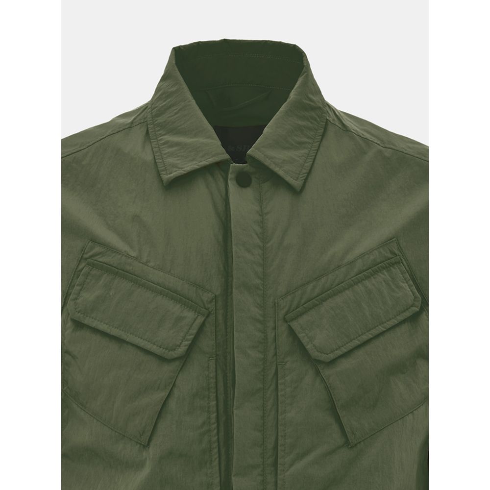 Green Polyester Coat