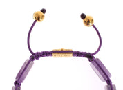 Dazzling Diamond Gold-Plated Amethyst Bracelet