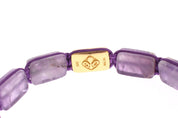 Dazzling Diamond Gold-Plated Amethyst Bracelet