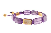 Dazzling Diamond Gold-Plated Amethyst Bracelet