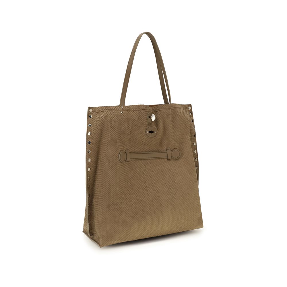 Beige Calf Leather Bos Taurus Shoulder Bag