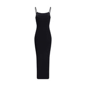 Black Polyamide Casual Dress