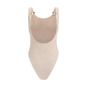 Beige Polyamide One-Piece Swimsuit